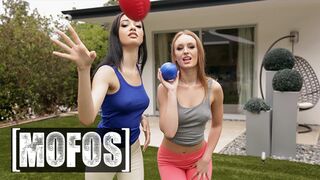 MOFOS - Horny BFFs Daisy Stone & Scarlett Bloom Lures Jay to Stretch their Pussy with His Huge Dick